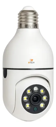 Câmera De Segurança Lampada Wifi Smart Ip Cor Branco Jortan Com Entrada Cartão de Memoria