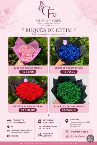 Buquês de cetim 
