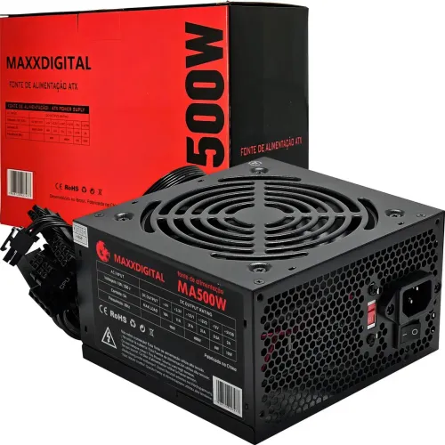 Fonte de alimentação ATX 500W Maxxdigital