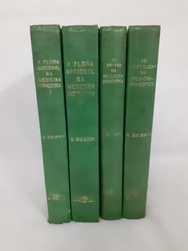 Coleção 4 livros "A Flora Nacional na Medicina Domestica"