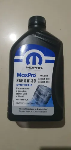 Óleo 0W30 MOPAR e Óleo 0W20 SELENIA