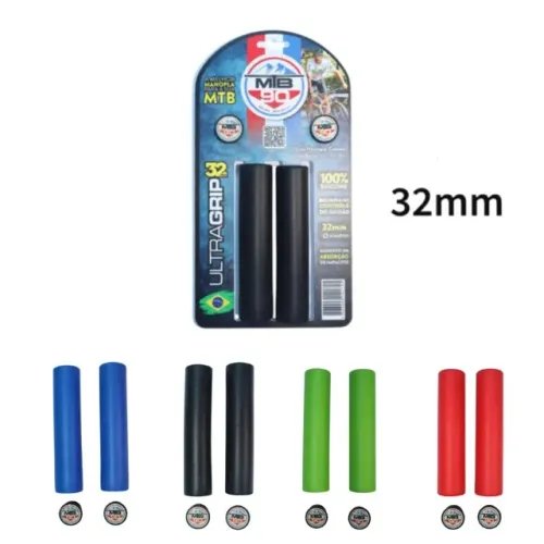 Rf032 Manopla Mtb 90 Ultragrip 32mm 130mm 100% silicone Punho Competição original 4 cores