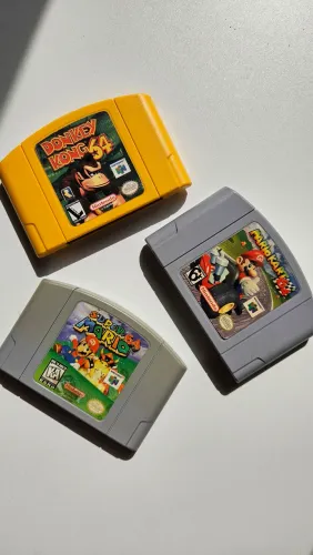 Lote de jogos originais Nintendo 64 Mario 64 Mario kart 64 donkey Kong 64