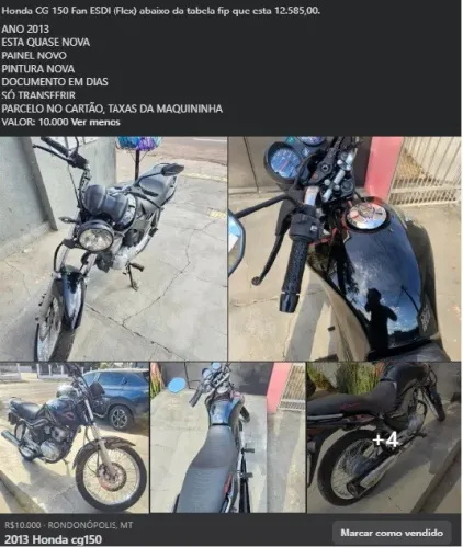 Honda cg 150 ESDI 2013