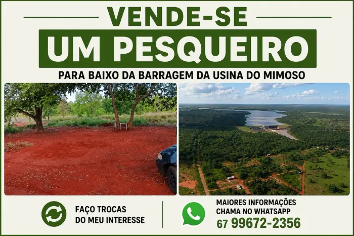 Vende-se pesqueiro bem localizado em Ribas