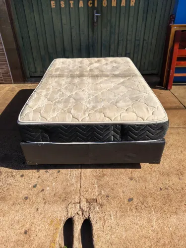 Base Box de Casal c/ Colchão - Tamanho Especial