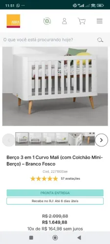 Berço 3 em 1 evolutivo Abracadabra - ótimo estado 