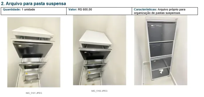 2. Arquivo para pasta suspensa