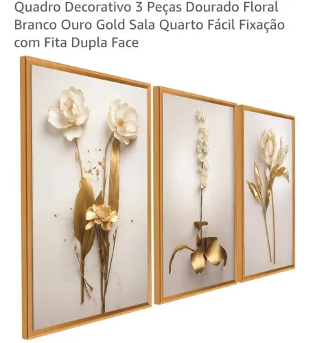 Quadro Decorativo 3 Peças NOVO