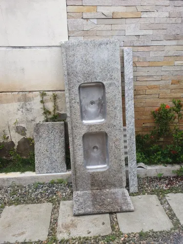 Pia de Mármore para cozinha 2 Cubas