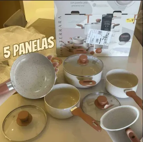 Jogo de Panelas Oikos Ceramica (NOVA)