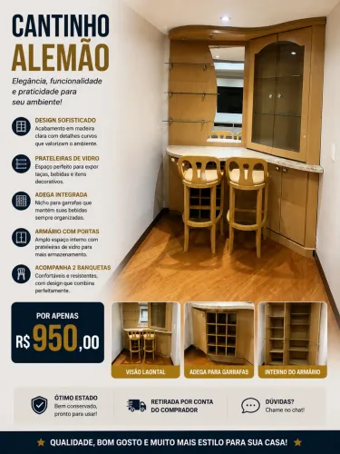 BAR EM MDF COM PEDRA DE MÁRMORE ((PRA VENDER RÁPIDO, ESTOU MUDANDO))
