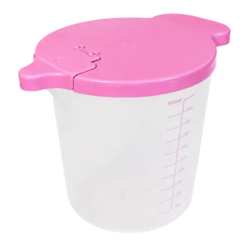 Jarra Tupperware 1 L Transparente com Tampa Rosa e Medidor