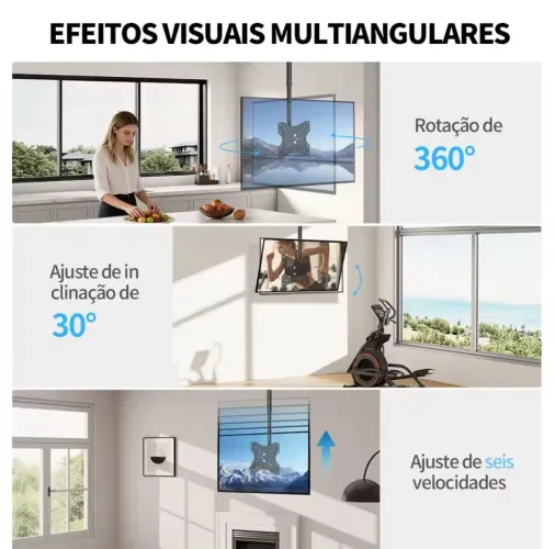 Suporte De Teto E Parede Para TV 26 A 60 Pol Coibeu (Novo Na Caixa)