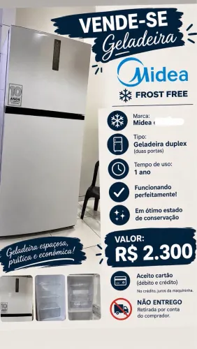 Vendo geladeira MIDEA FROST FREE
