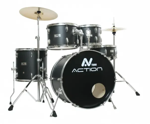 Bateria Acustica Turbo Action 20 Bkw Preto