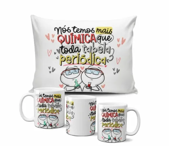 Kit Namorados Mais química do que a Tabela periódica