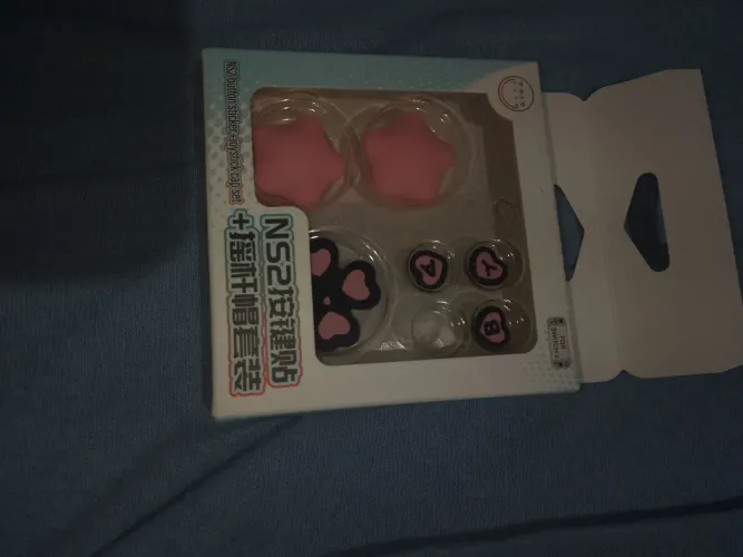 Kit adesivos e grips, coração e estrela, para Nintendo Switch BOTÃO X FALTANDO