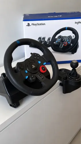 Volante Logitech G29 + Pedais + Câmbio - Completo