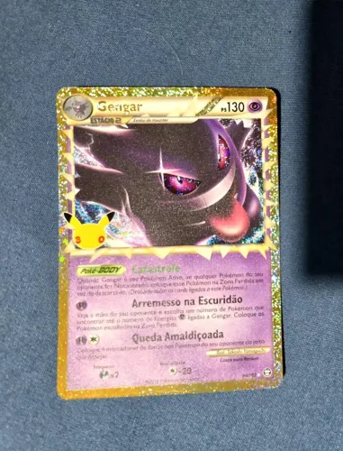 Carta Pokemon 30 anos Gengar