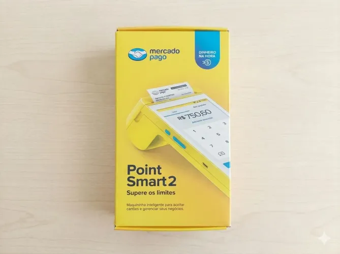 Máquina de Cartão Point Smart 2 Mercado Pago - Seminova com Bobinas