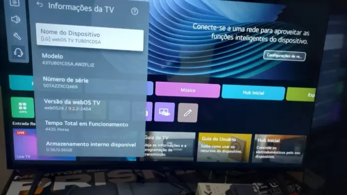 tv lg 43 polegadas 4k, 4 meses na garantia, nao aceito trocas com nota e caixa