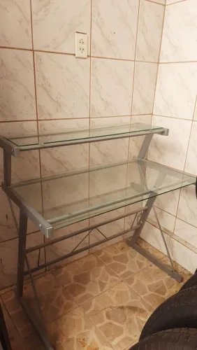 Mesa de escritório/escrivaninha de vidro