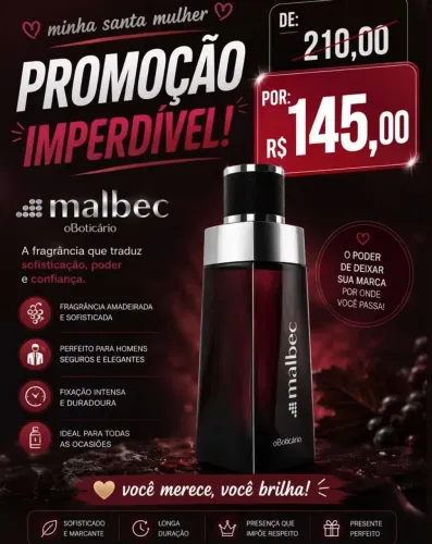 Perfume Malbec tradicional 