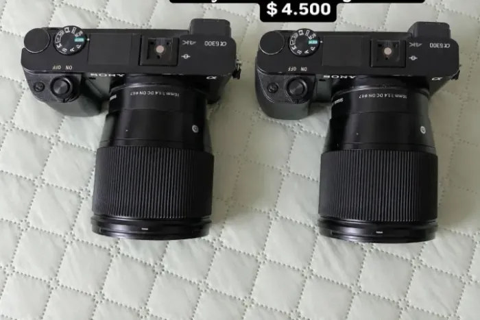 Camera Sony Alpha 6300 lente Sigma 16 mm 1.4