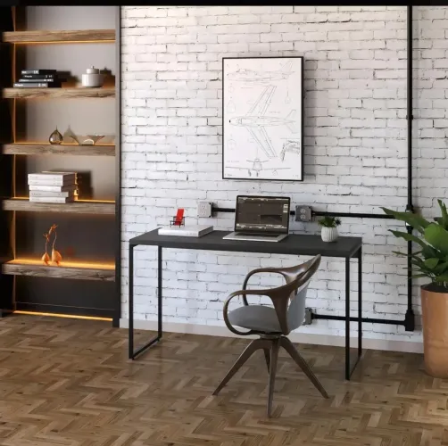 Mesa Escritório, Office ou para Loja Industrial Preta