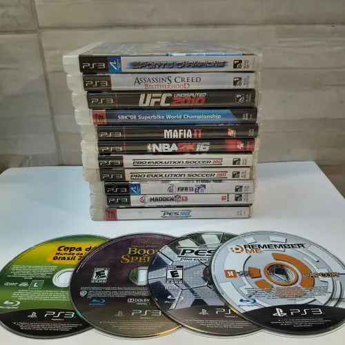 Lote jogos + discos + manuais PS3