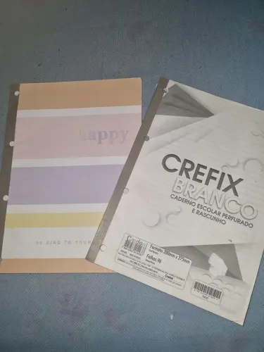 2 blocos de folhas de caderno fichario 200×275