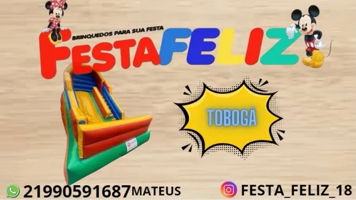 Locação de tobogã inflável.
