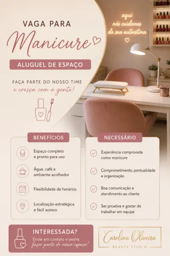 Vaga para manicure