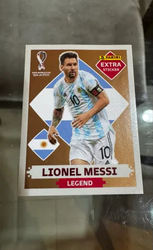 Figurinha legend Messi bronze copa 2022