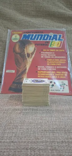 Set completo (figurinhas retiradas) da copa do mundo de 1990 - raridade
