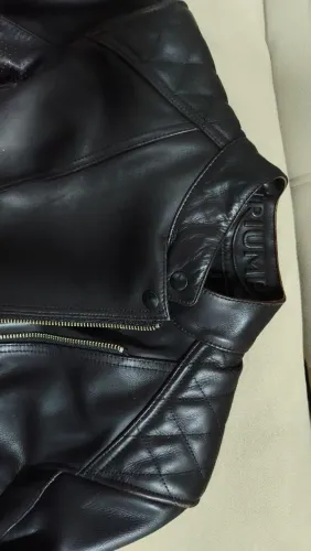 Jaqueta couro marrom Triumph 