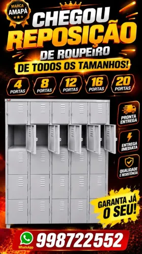Roupeiros pra vestiarios guarda volumes 4 8 12 16 20 portas