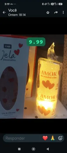 Vela grande luminosa Led