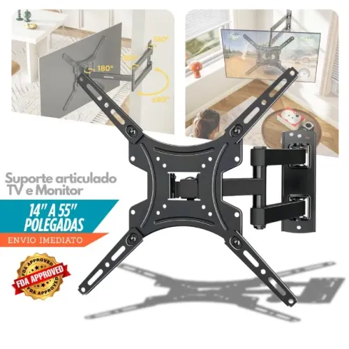 suporte para tv articulado de 10 a 100 polegadas 