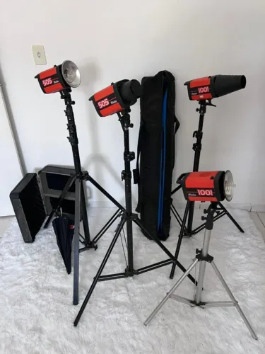 Equipamentos de estúdio fotográfico 