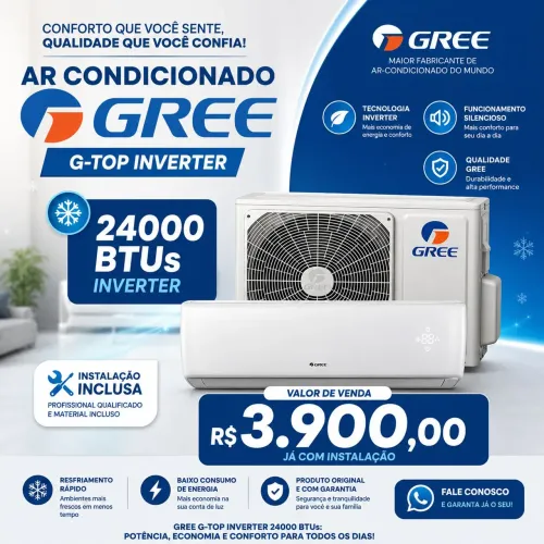 AR CONDICIONADO GREE 24000 INVERTER
