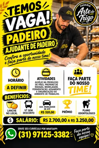 Padeiro e Ajudante de Padeiro