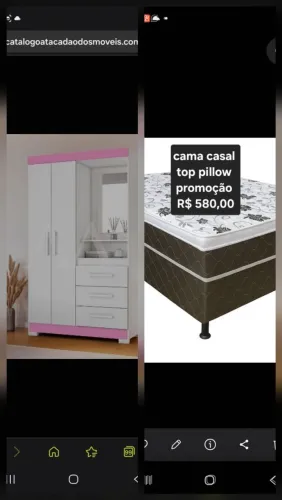 ROUPEIRO 2P. ABRIR 3G C/ ESPELHO NOTAVEL NT 6020 BRANCO NEW/ROSA FLEX