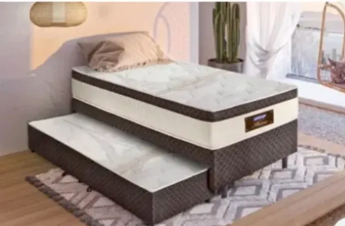 NOVA! Conjunto Cama box solteiro Gazin com cama auxiliar