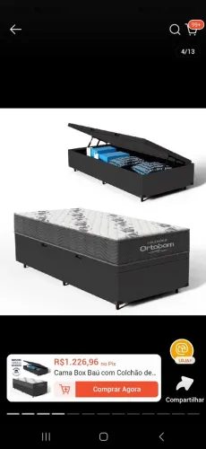 Cama Baú + Colchão