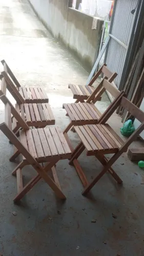 6 cadeira dobrável
