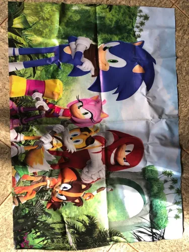 Painel de festa do sonic