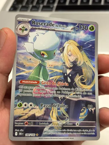 Roseta de da Cintia. Carta rara Pokémon