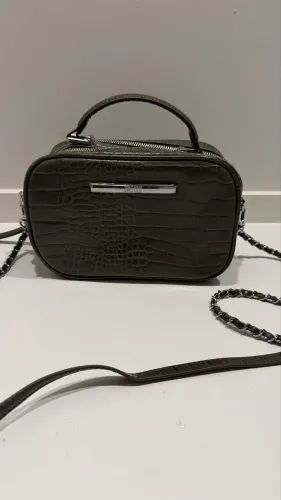 bolsa Santa Lolla croco alto brilho feminina
